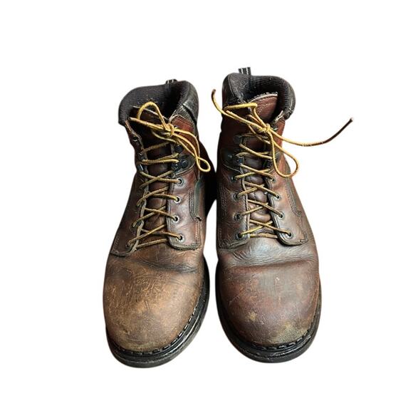 Red Wing boots DynaForce work boots 2E 926 soft toe brown leather sz men's 11.5 - Picture 7 of 11